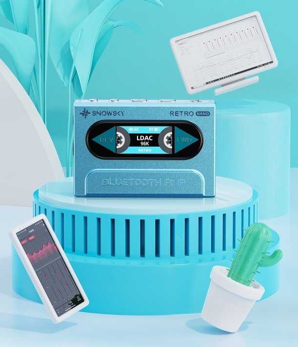 „FIIO Retro Nano“ DAC/stiprintuvas, gamintojas „Snowsky mėlynas“