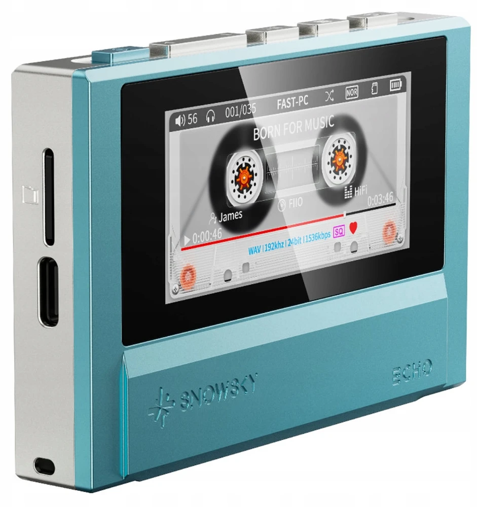 FiiO Snowsky Echo dangaus mėlynumo nešiojamas didelės raiškos grotuvas (6953175761518)