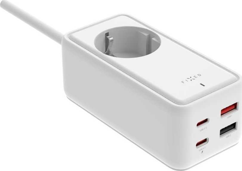 Fixed Įkroviklis fiksuotam įkrovimui GaN III 2x USB 2x USB-C PD 65W (FIXCS65-3-WH)
