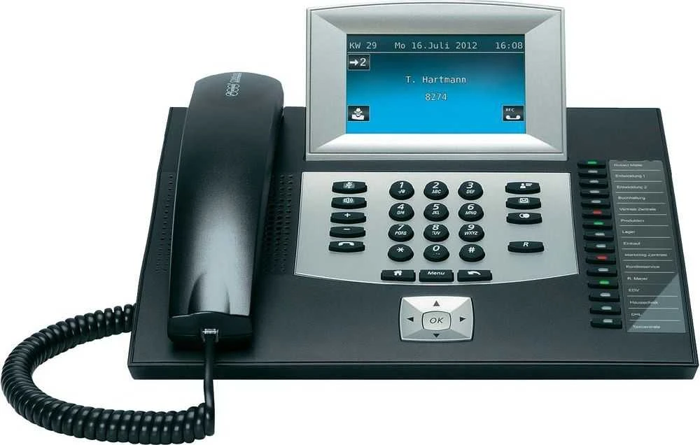 AEW Auerswald COMfortel 2600 Analoginis telefonas Skambintojo ID Juoda