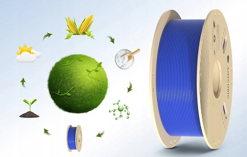 PLA Anycubic 1 KG Filament (Mėlyna)