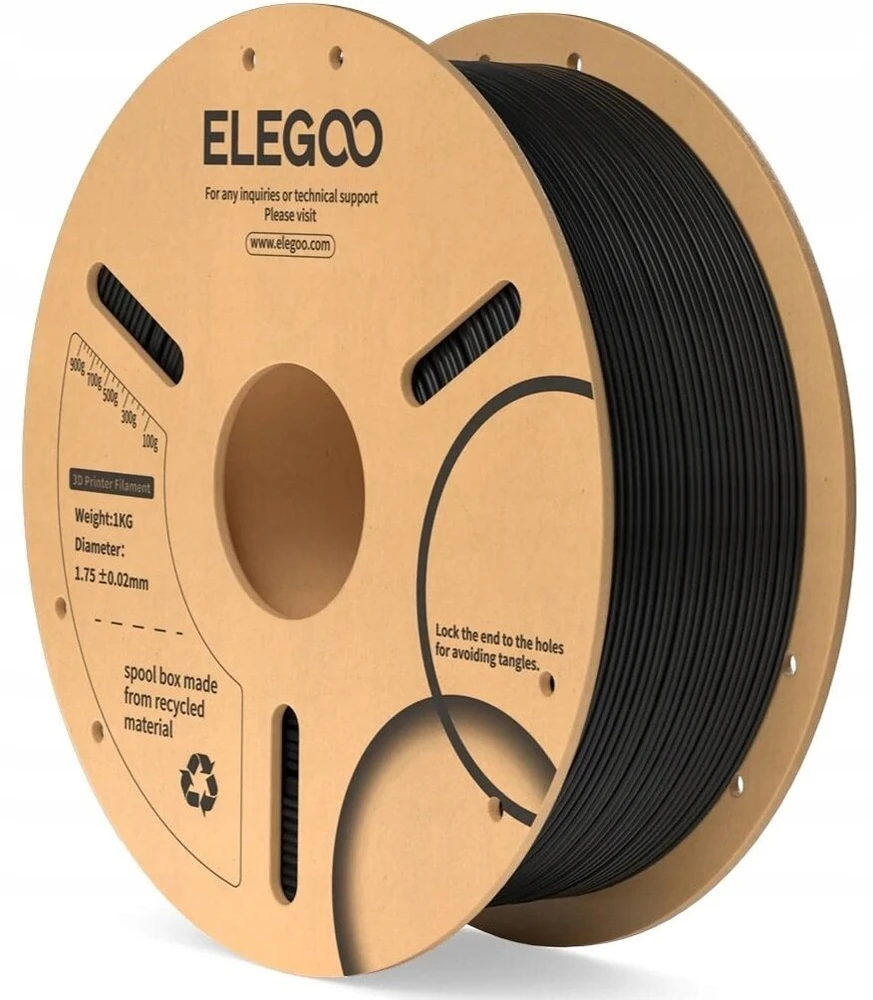 ELEGOO PLA Filament juodos spalvos