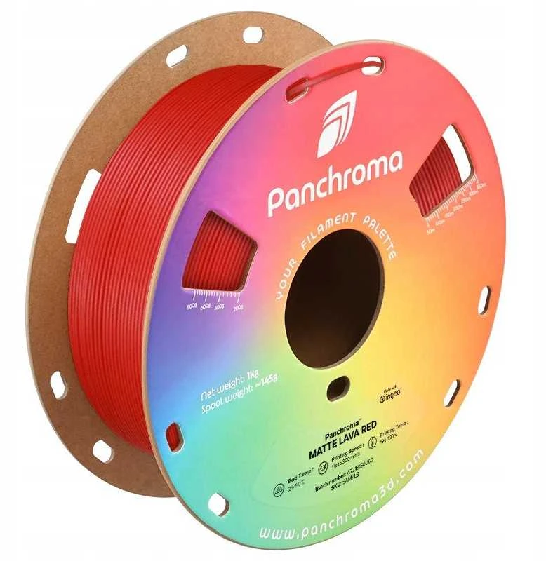 Panchroma PLA Matte Lava Raudona 1kg ritė
