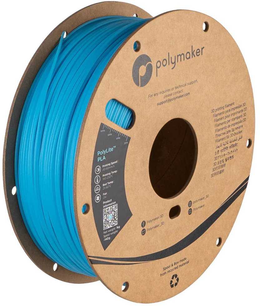 Polymaker Filamento Polimaker PolyLite Šviečiantis PLA 1.75mm 1kg - Mėlynas