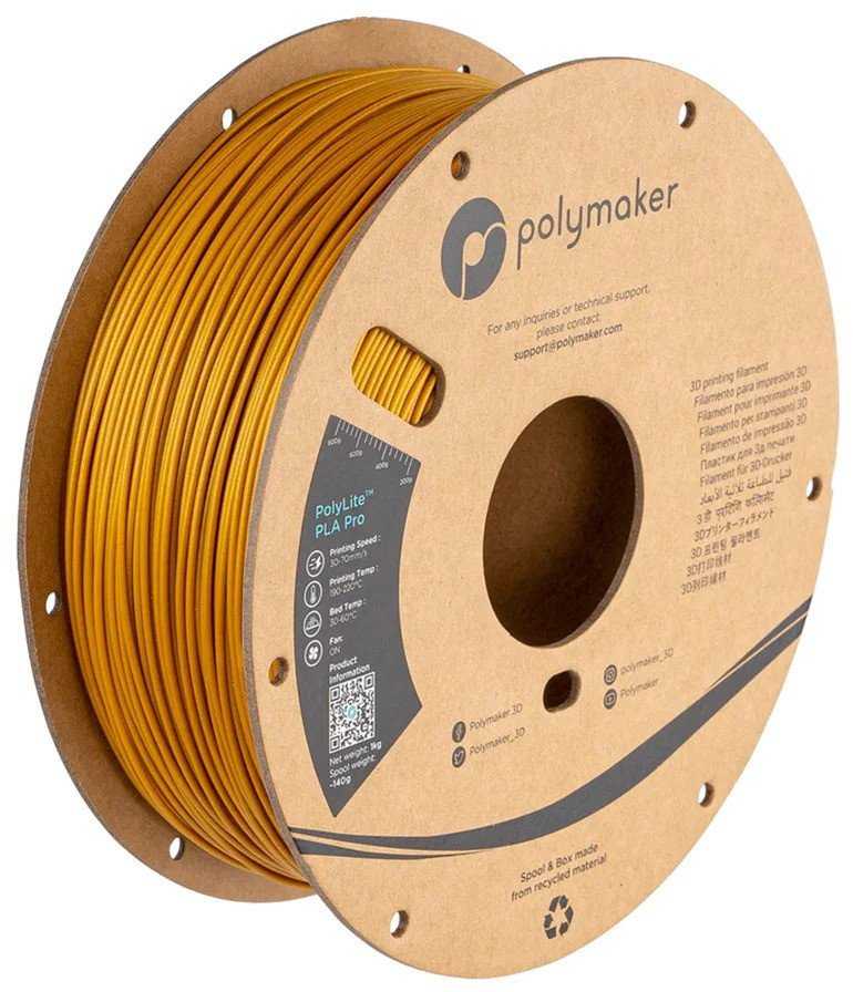 Polymaker Polimaker PolyLite Metalic PLA Pro gijas 1.75 mm 1kg - Auksinis