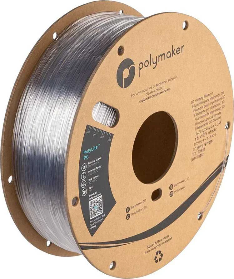 Polymaker PolyLite PC - 1kg - 1.75mm - skaidrus