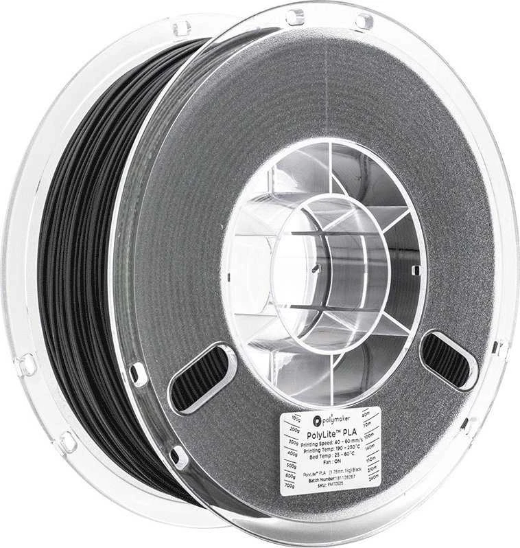 Polymaker PolyLite PLA PRO - 1kg - 1.75mm - Juodas