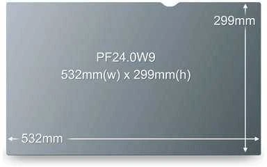 3M PF24.0W Privacy Filter for LCD Monitorius 24" Juodas, 519 x 325 x 10 mm