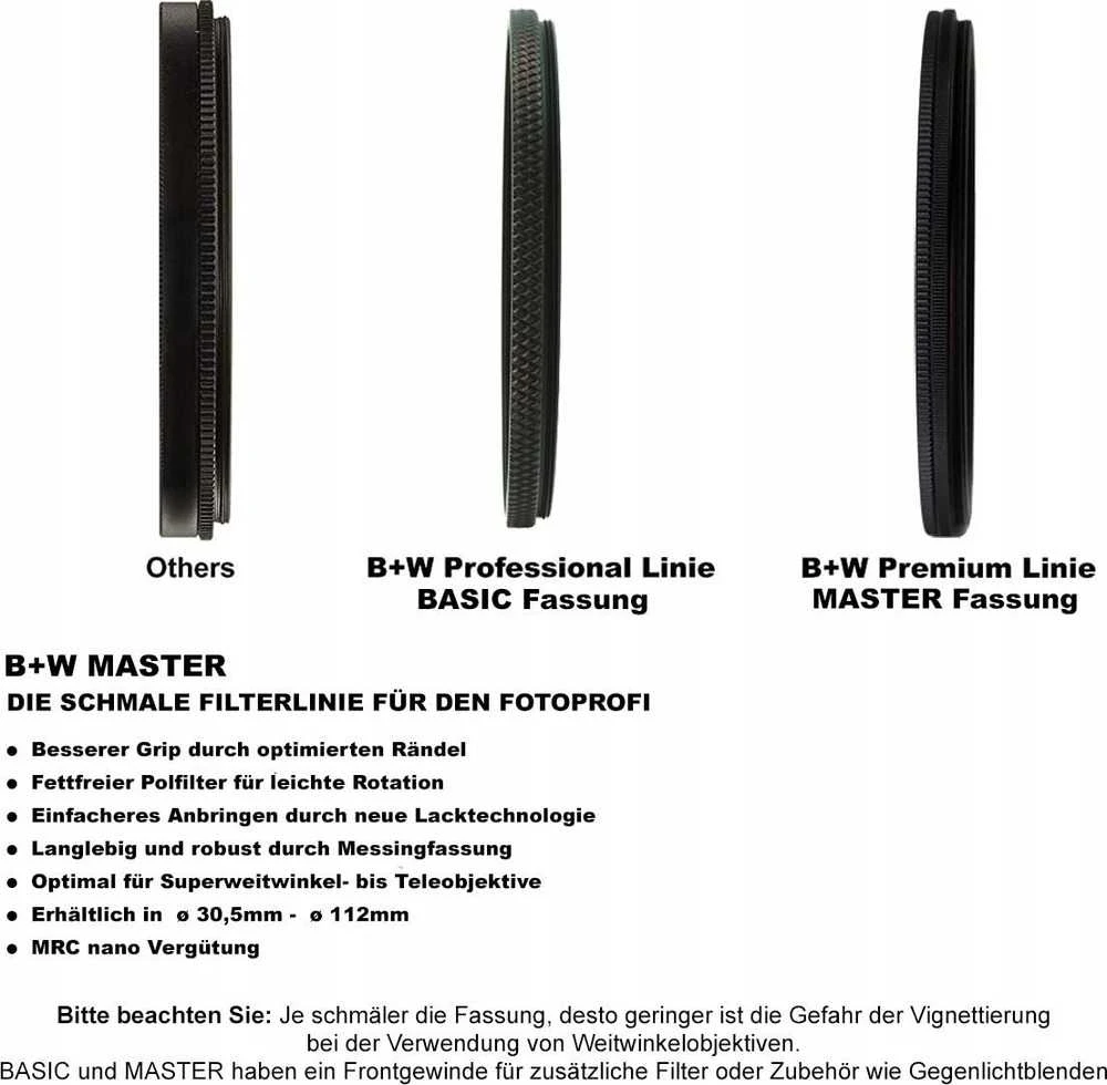 Filtras B+W apsauginis filtras Master 007 Clear MRC nano 1101521 55 mm