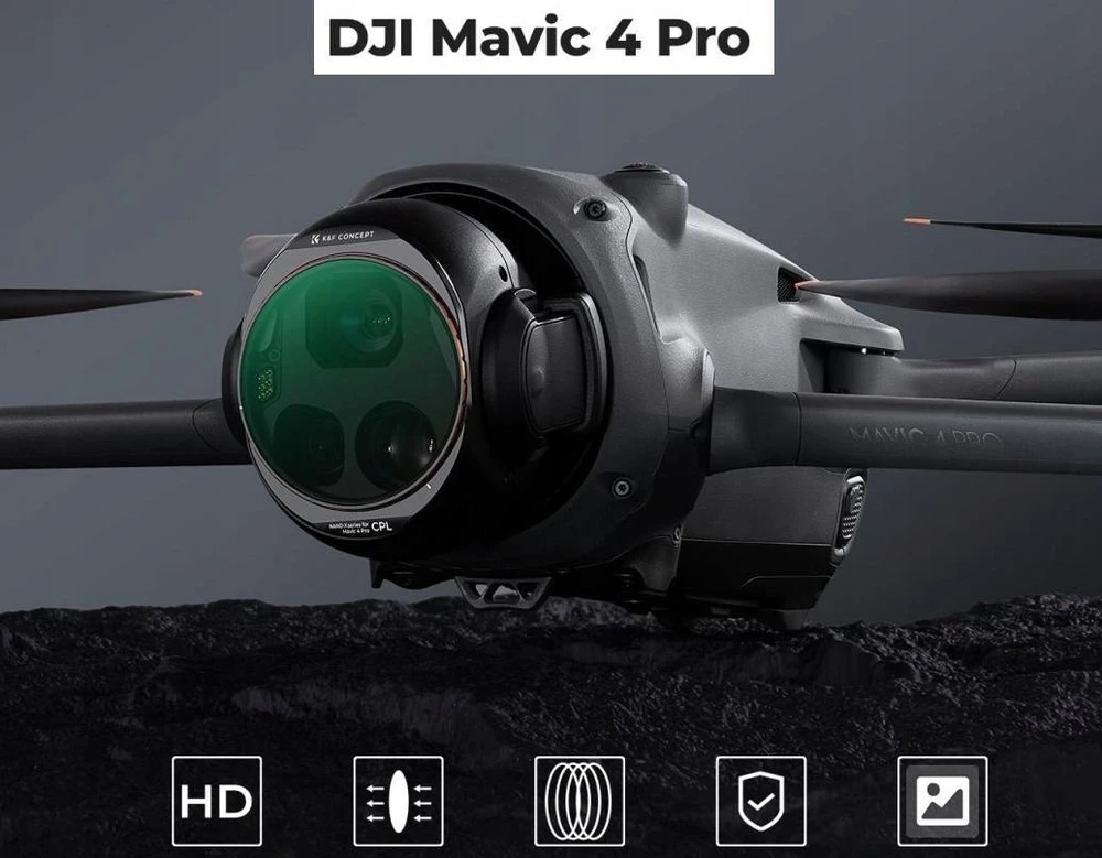 K+F CPL poliarizacinis filtras Nano-X 8K HD K&F Concept skirtas dronui DJI Mavic 4 Pro / KF01.2071V1
