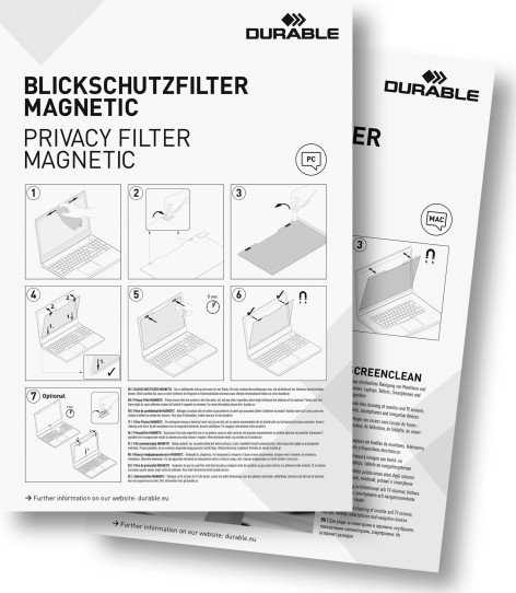 Durable „Filtras“ patvarus magnetinis privatumo filtras 13,3 colio (DUR405)