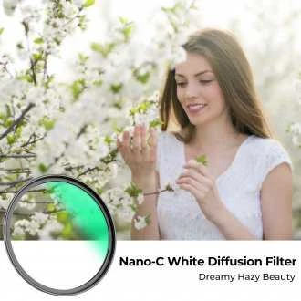 K&F Concept Nano-C HMC baltos miglos difuzinis filtras - 67 mm