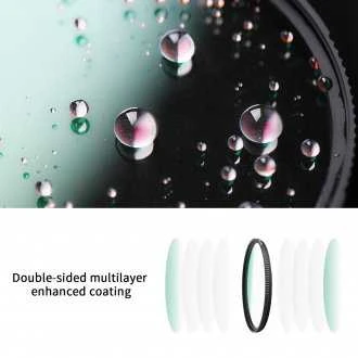 Objektyvo filtras - K&F Concept Nano-X MRC 1/2-82 mm difuzinis filtras juodas