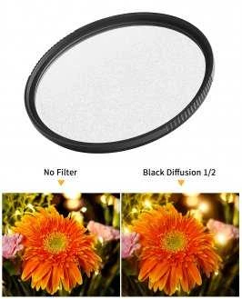 Objektyvo filtras - K&F Concept Nano-X MRC 1/2-82 mm difuzinis filtras juodas