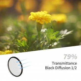 Objektyvo filtras - K&F Concept Nano-X MRC 1/2-82 mm difuzinis filtras juodas