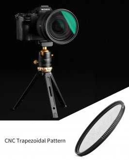 Objektyvo filtras - K&F Concept Nano-X MRC 1/2-82 mm difuzinis filtras juodas