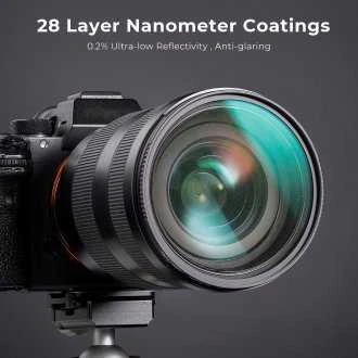 Objektyvo filtras - K&F Concept Nano-X MRC 1/2-82 mm difuzinis filtras juodas