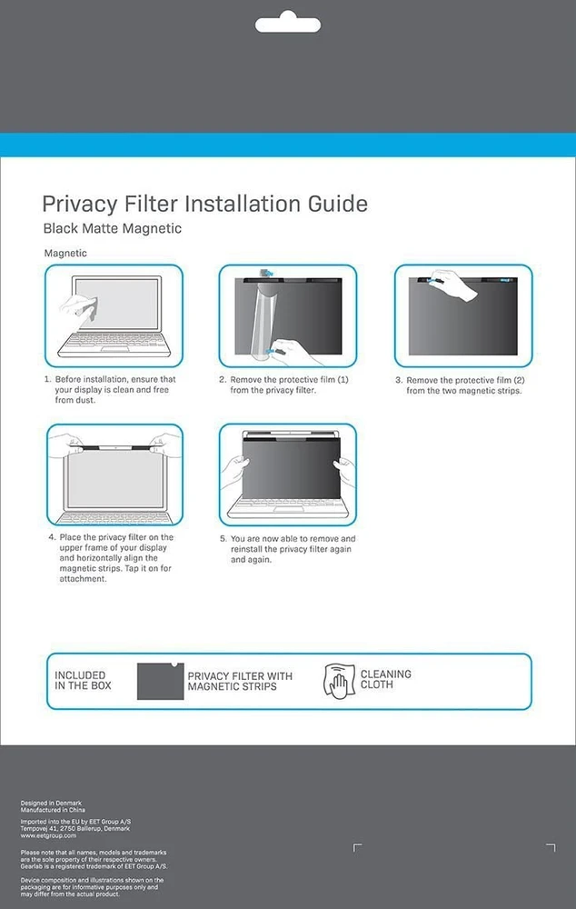 eStuff eSTUFF GLBM14316184 ekrano filtras Berėmės privatumo filtro sistema 35,6 cm (14 colių) ekranams