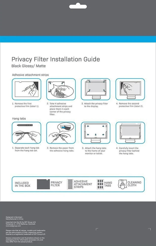 Gearlab Filtras eStuff Privatumo filtras 40 colių, išlenktas 21:9