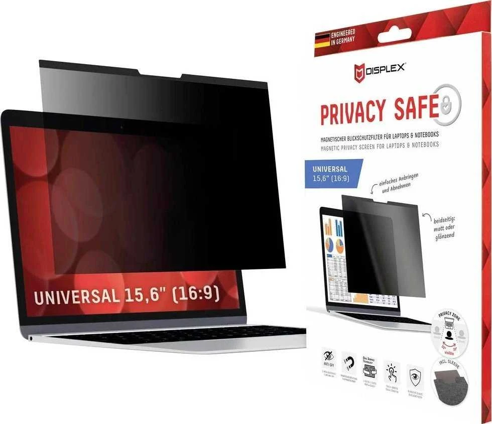 Universalus Privacy Safe Glass 15,6", 16:9 Displex skaidrus