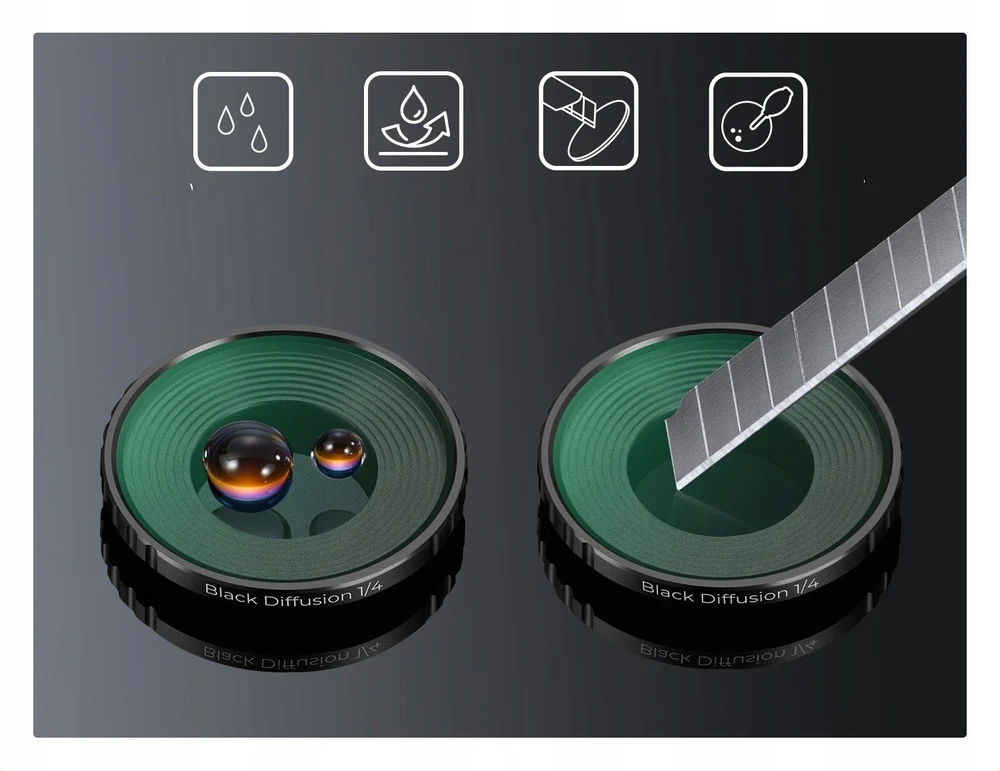 Filtras K&F Filtras Juodas Diffusion 1/4 Efektinis Dji Osmo Nano kamerai Dėklas K&F Concept / Kf12.0031