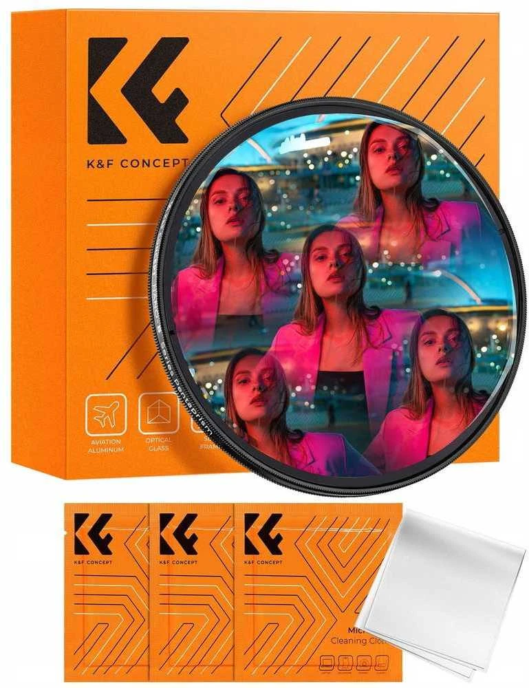 K&F filtro kaleidoskopas, 5 kartų filtras, skirtas 82 mm 82 K&f / penkiakampei pentaprizmei / Kf01.2811v1