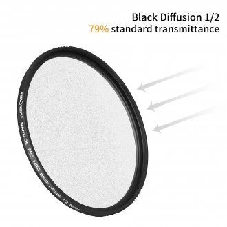 Objektyvo filtras - K&F Concept Nano-X MRC 1/2-82 mm difuzinis filtras juodas
