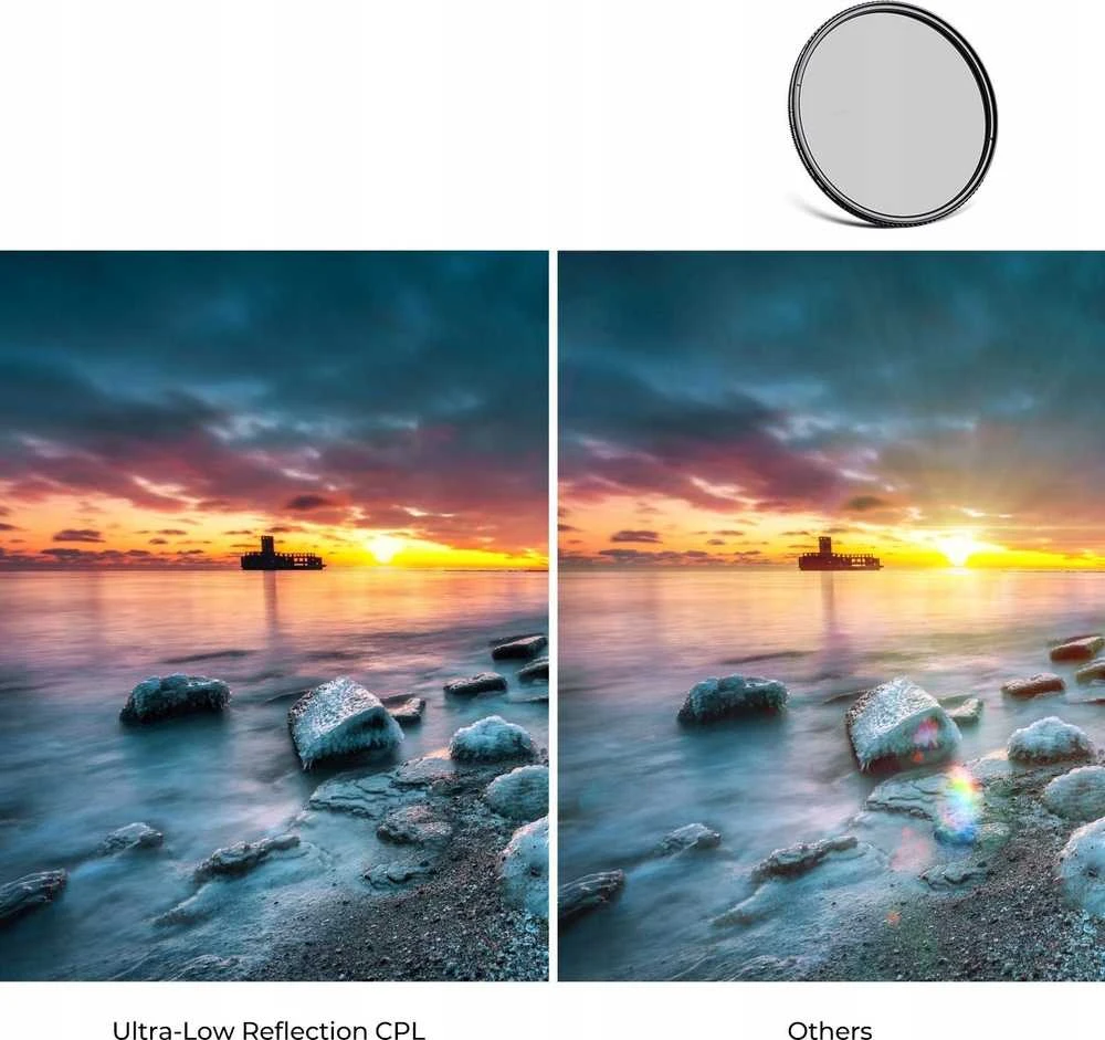 Filtras Kf FILTRAS Polaryzacyjny CPL K&F CONCEPT NANO-X Ultra-Low Reflection 37mm 37mm / KF01.2469