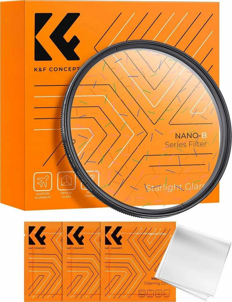 K&F filtras Starlight Glare spalvotos vaivorykštės atspindžiai šviesos ruožai K&F Nano-b MRC 58 58mm / Kf01.2681