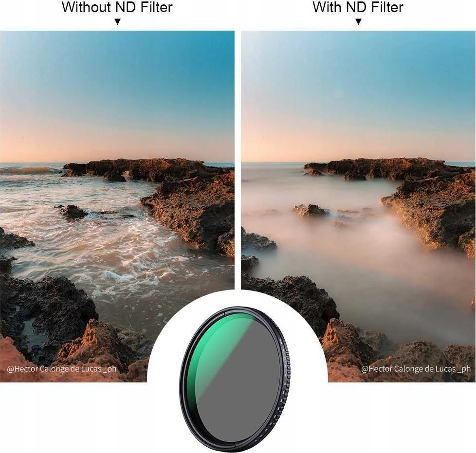 Filtras Kf Filtras K&f Visas rutulinis reguliuojamas Nd3-nd1000 58mm / 58Mm / Kf01.1833
