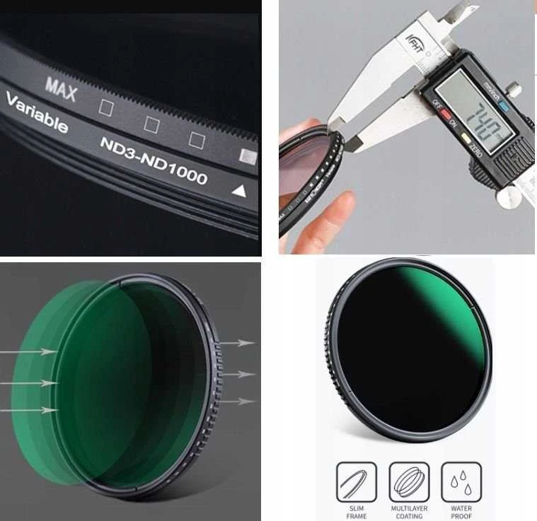 Filtras Kf K & f Full Pilkas Filtras reguliuojamas Nd3-Nd1000 46mm / 46mm / Kf 01.2057