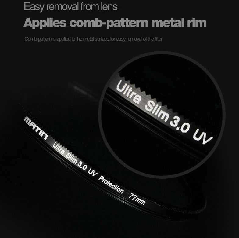 Matin filtras Uv Ultra Slim 3.0 Matin filtras 37mm