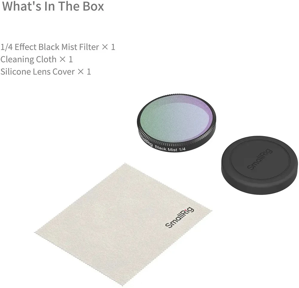 Filtras SmallRig 1/4 Effect Juodas Mist Filter for DJI Osmo Action 6 (6086)