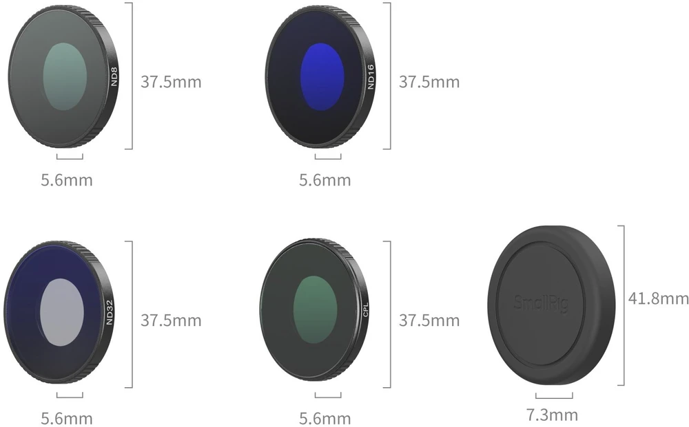 Filtras SmallRig Threaded Filter Kit for DJI Osmo Action 6 (6036)