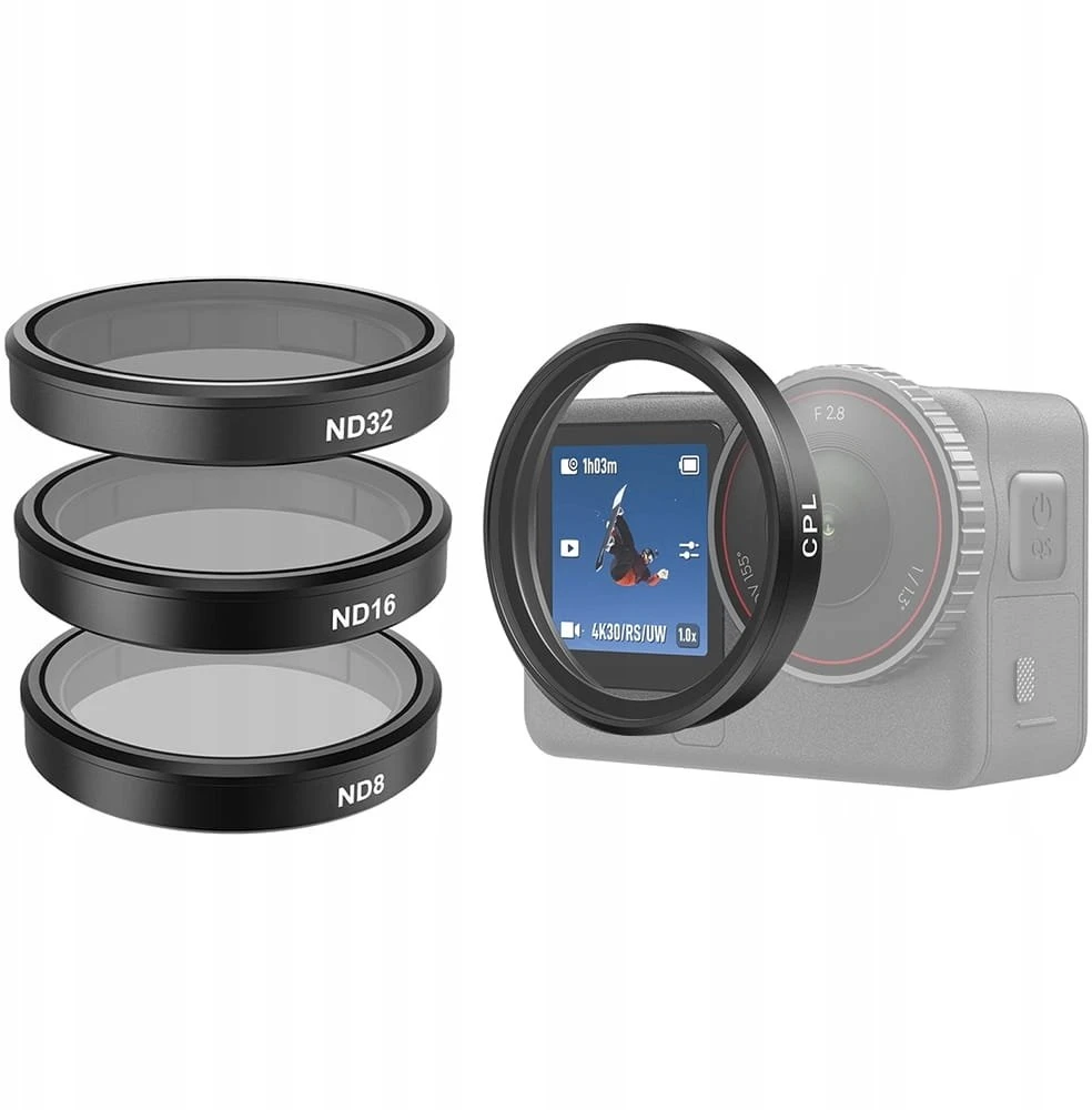 Filtras - Telesin OA-FLT-005 CPL ND8 ND16 ND32 for DJI Osmo Action 3 4
