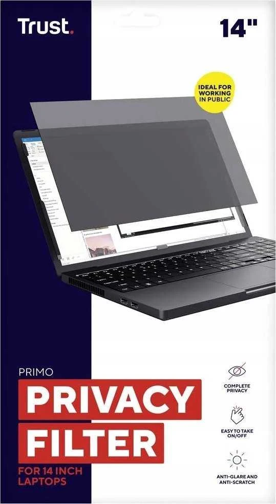 Trust Primo 35.6 cm (14") Monitorius/Nešiojamas kompiuteris Frameless display privacy filter