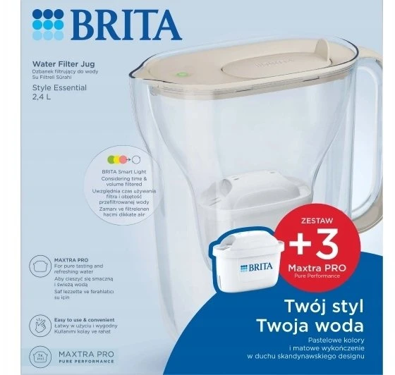 Brita Style Essential + 3 MAXTRA PRO PURE PERFORMANCE (Baltas)