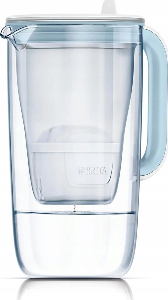 Drėkintuvas Brita Glass+ filtro ąsotis su 2 MaxtraPro PP kasetėmis (mėlynas; 2,5 l)