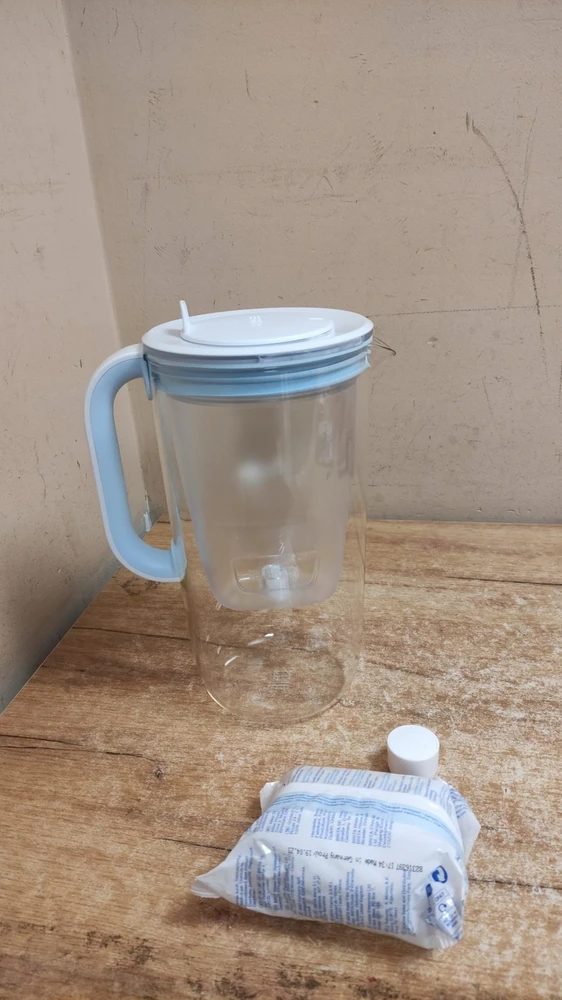 Brita Glass+ filtro ąsotis su 2 MaxtraPro PP kasetėmis (mėlynas; 2,5 l)