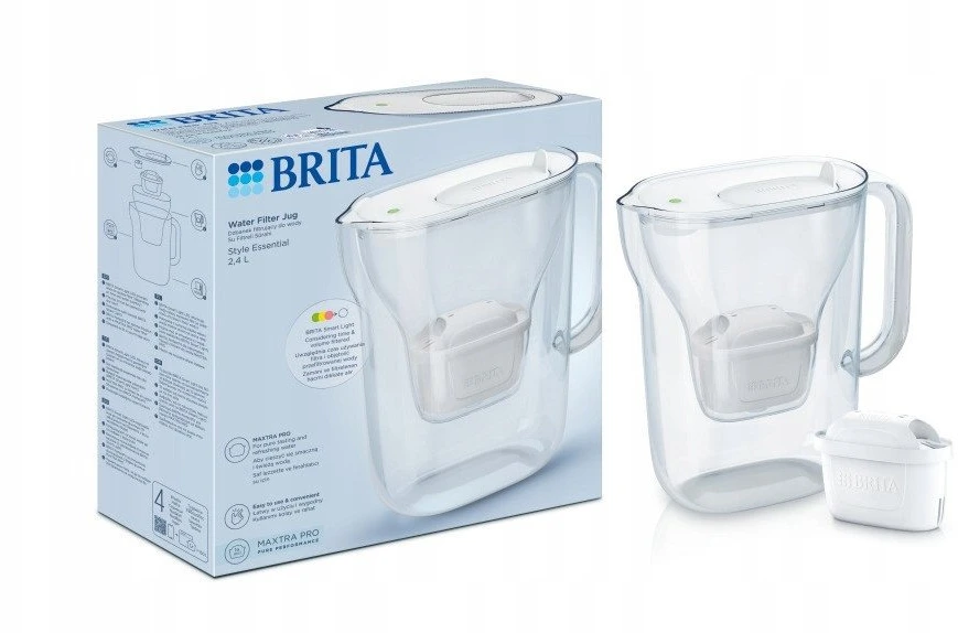 Brita Style Essential+1 Maxtra Pro PP filtro ąsotis (baltas) +DOVANA Brita gertuvė