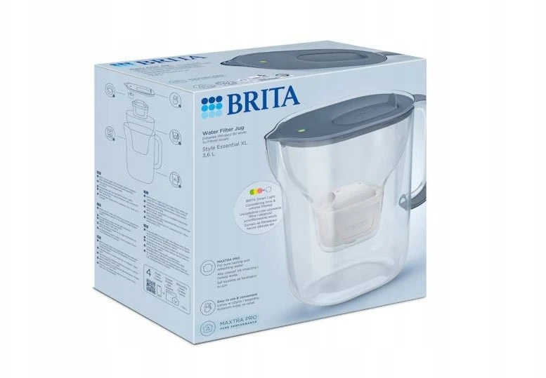 BRITA Style ESSENTIAL XL grafito filtro ąsotis + MX Pro Pure Performance filtras