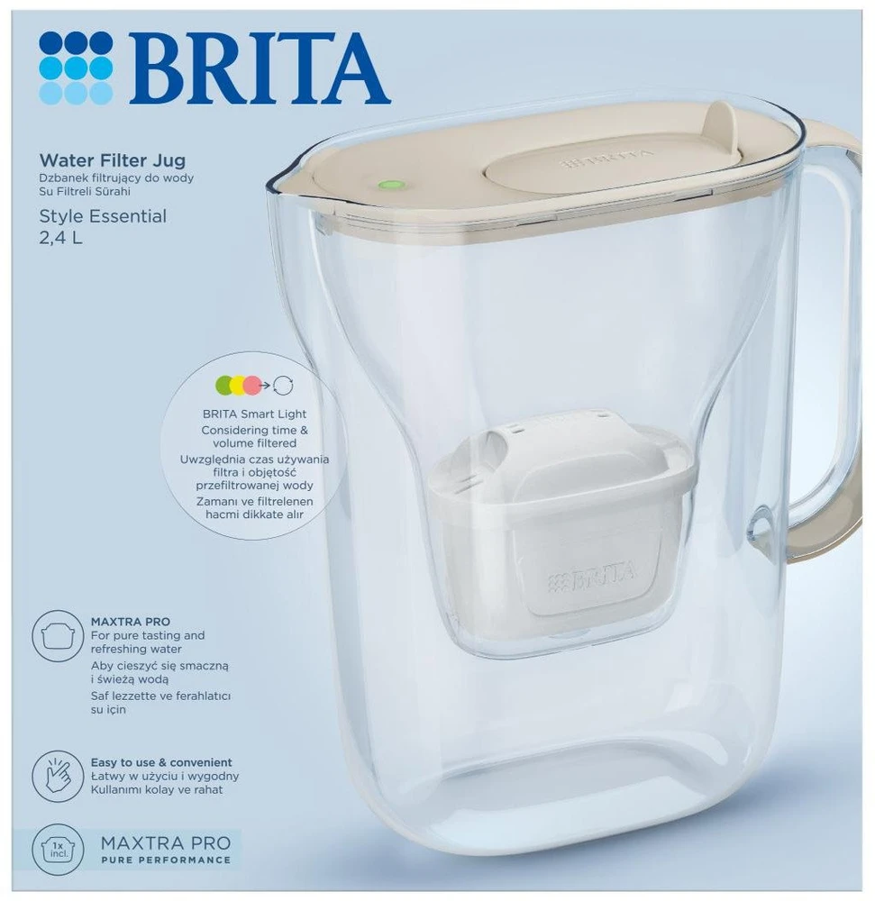 Vandens filtras Brita, 2.4 l, ruda +DOVANA Brita gertuvė