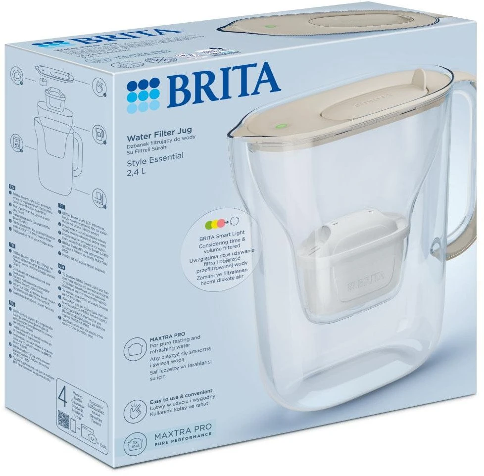 Vandens filtras Brita, 2.4 l, ruda +DOVANA Brita gertuvė