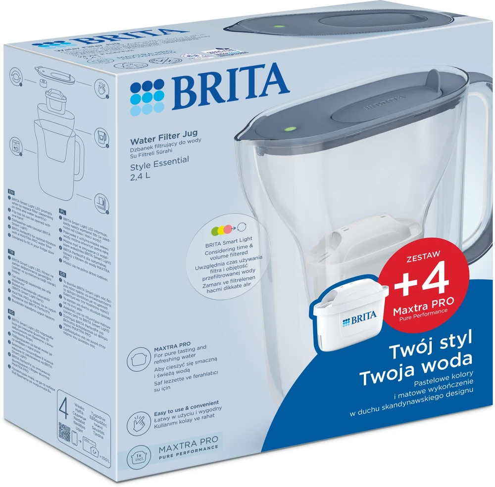Brita Style Essential+4 MAXTRA PRO PURE PERFORMANCE (grafito spalvos)