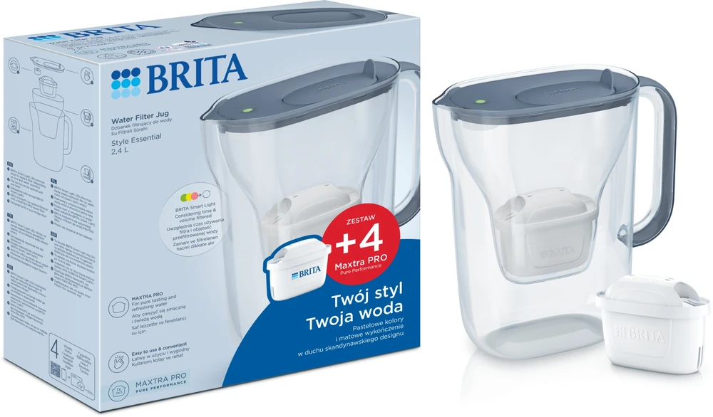 Brita Style Essential+4 MAXTRA PRO PURE PERFORMANCE (grafito spalvos)