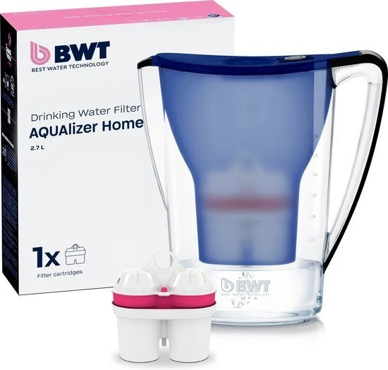 BWT vandens filtravimo ąsotis AQUAlizer Home 2,7l mėlynas su magnio vandens filtru