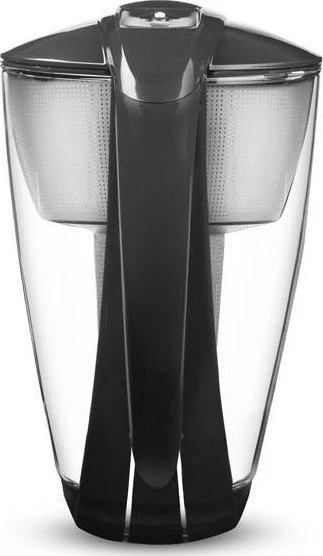 Filtravimo ąsotis Dafi Dafi CRYSTAL LED 2L Juodas stiklinis dzbanek filtrujący su 1 wkładem