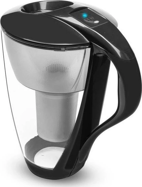 Filtravimo ąsotis Dafi Dafi CRYSTAL LED 2L Juodas stiklinis dzbanek filtrujący su 1 wkładem