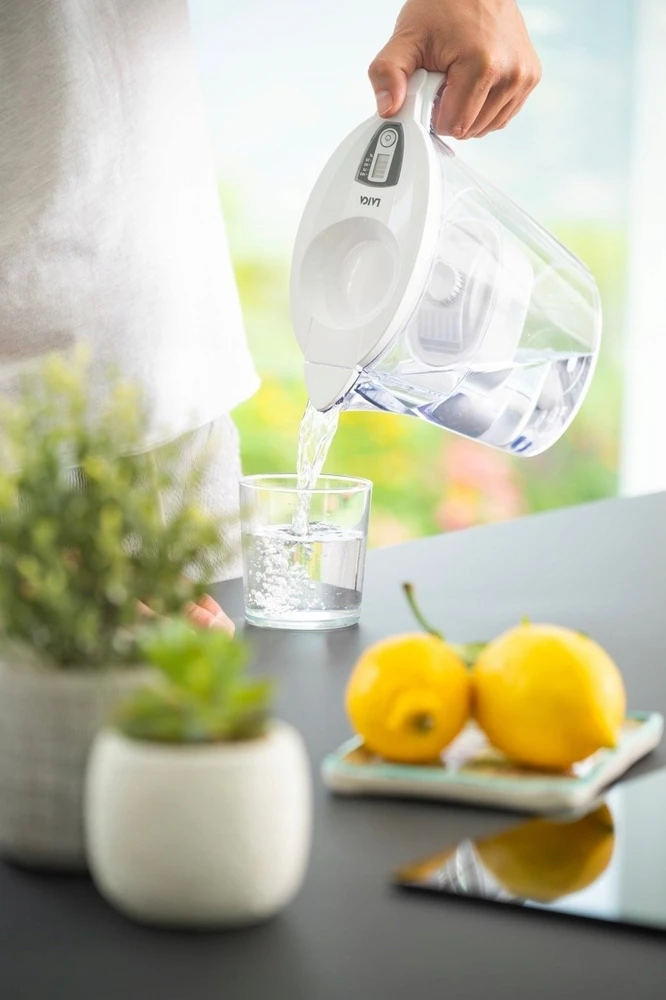 Stiklinis filtravimo ąsotis Laica Stream Line 2,3 l su Bi-Flux filtru vandens filtravimui