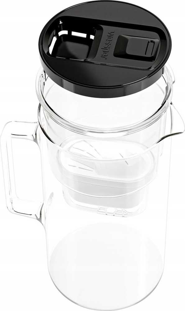 Filtravimo ąsotis Wessper Dzbanek D2 Borosilicate FutureFlow Aquamax (WES201-FF-BK)